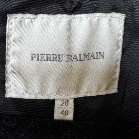 Vintage Pierre Balmain Black Leather Studded Jacket, Sz 40 - Picture 4 of 12